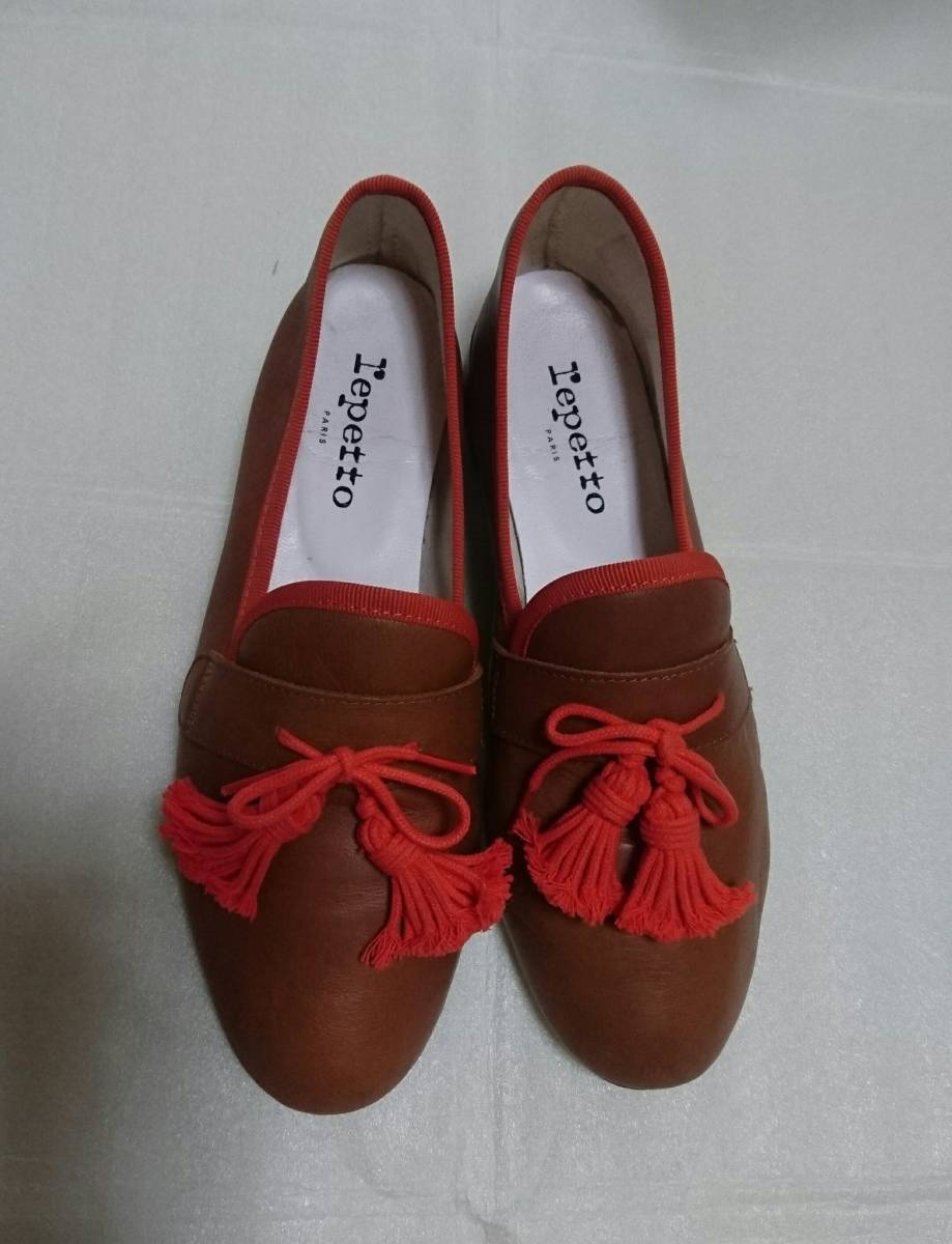 repetto レペット 限定 タッセル シューズ ローファー michael マイケル ブラウン レザー_画像1