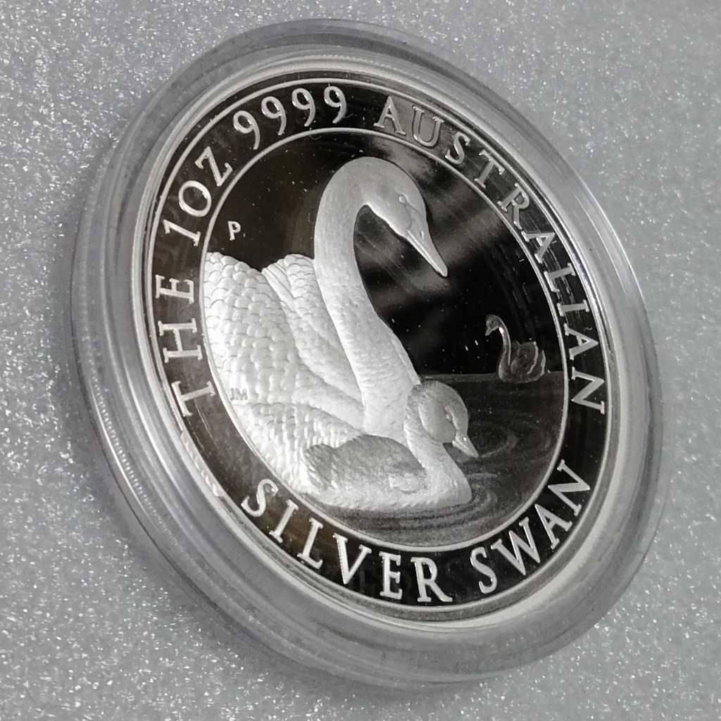 スワン 2019年 白鳥の親子 スワン 1オンス銀貨 パース造幣局 純銀 親子