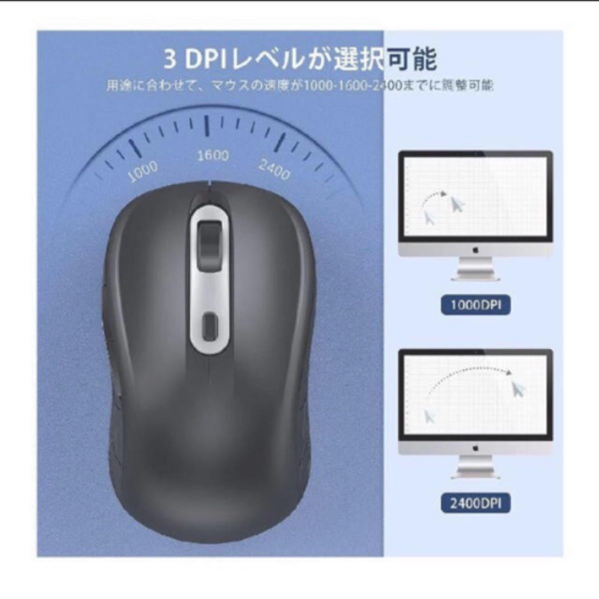 ワイヤレスマウス 静音 type-C マウス/USB 二つ接続方式高精度 