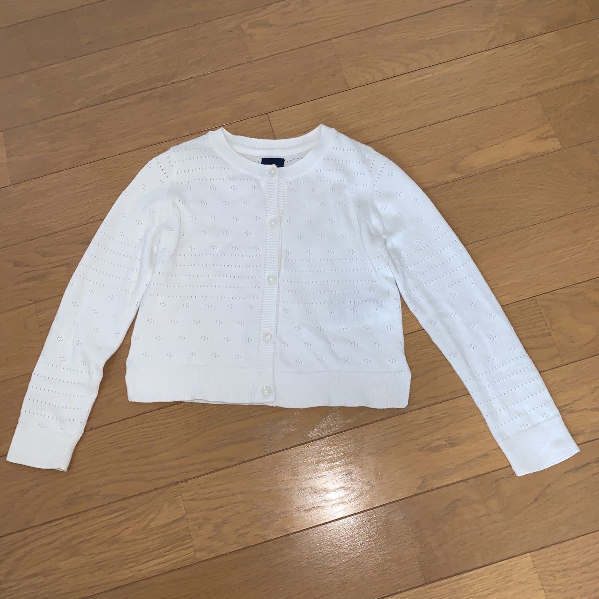 【used美品】baby gap カーディガン　ホワイト　4years_画像1