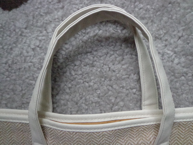 未使用 素敵！ Le Talon ルタロン オリジナル ジュートバッグ Jute Bag トートバッグ ヘリンボーン White 非売品 ノベルティ_画像4