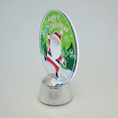 新品★11cm LED電気 フラッシングライト サンタ M 赤帽子 Merry Christmas tree ボタン電池 メリークリスマス オーナメント飾り光る電飾GTS_画像2