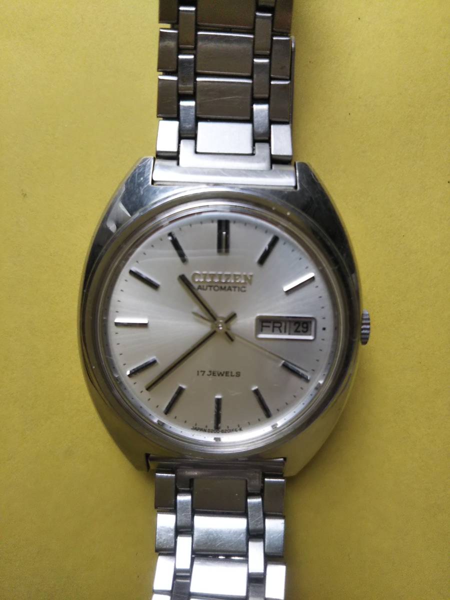極美品 CITIZEN 自動巻き 4-820096TA シチズン Yahoo!オークション - CITIZEN シチズン オートマチック 4