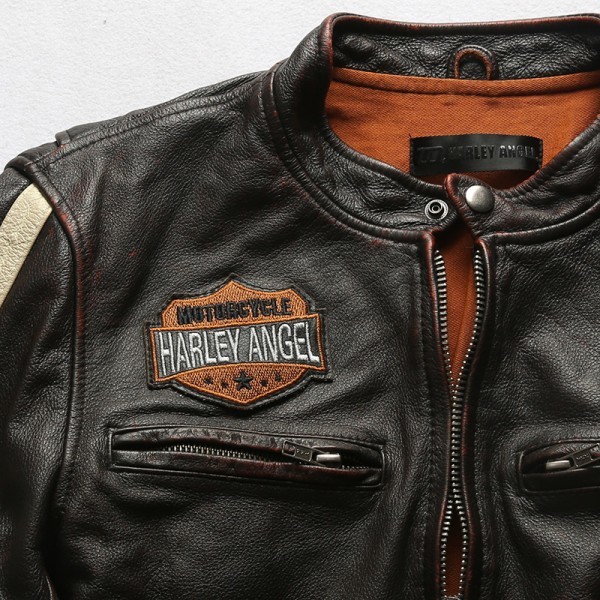 新品 本革 Mサイズ スリム 牛革 ヴィンテージ加工 シングルライダース