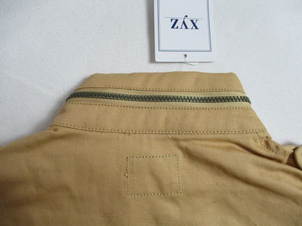 SE929【xyz】新品　ロゴ刺繍　ジップアップ　長袖　ジャケット　男児　淡茶　110_画像8