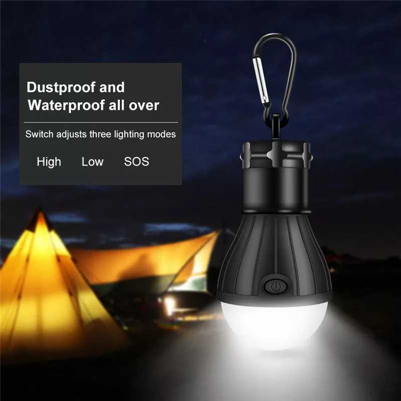 【新品】アウトドア・テント用LEDランプ　グリーン　防水