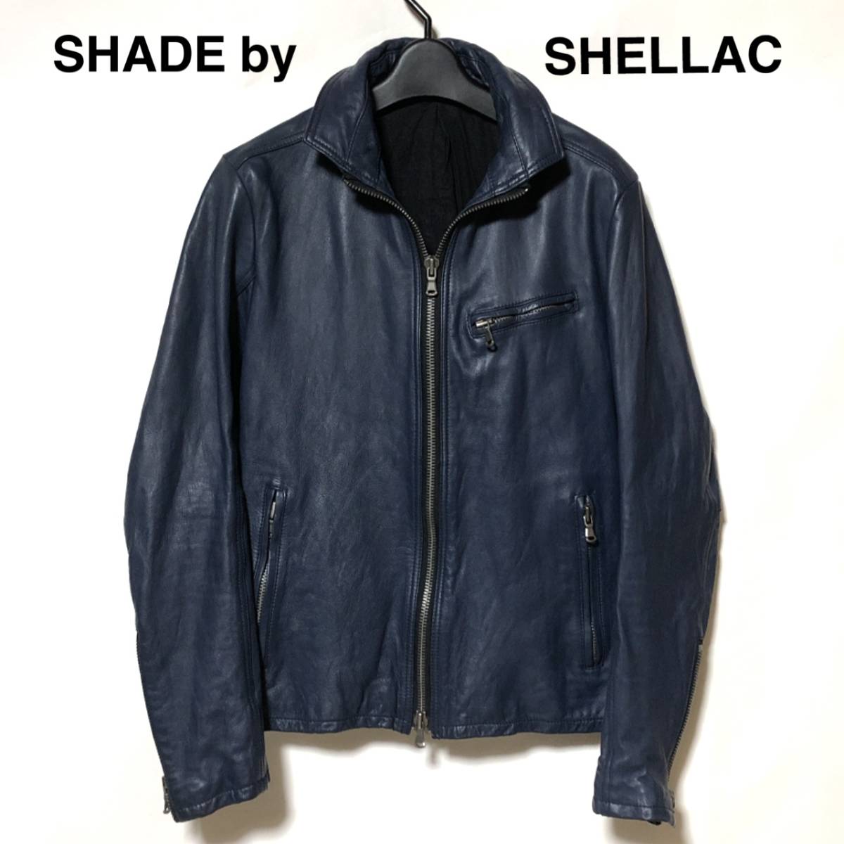 極美品】SHELLAC カーフレザージャケット2way-