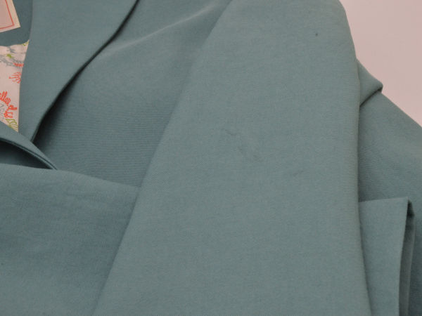  Sybilla Sybillakolason button design coat cotton inside liner attaching M size green lady's F-L6543