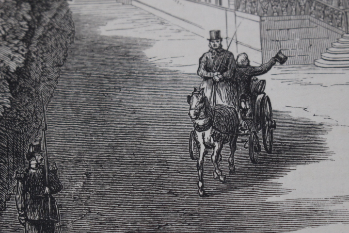 ***永楽***　版画　ホール馬車人物画　１８７３年　ロンドンニュース_画像4