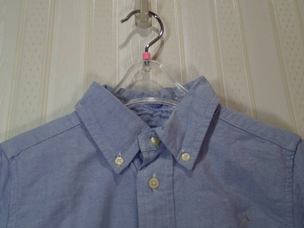 * Ralph Lauren / Ralph Lauren 100.*4T* long sleeve button down shirt ( blue )/ left . Logo embroidery s1869