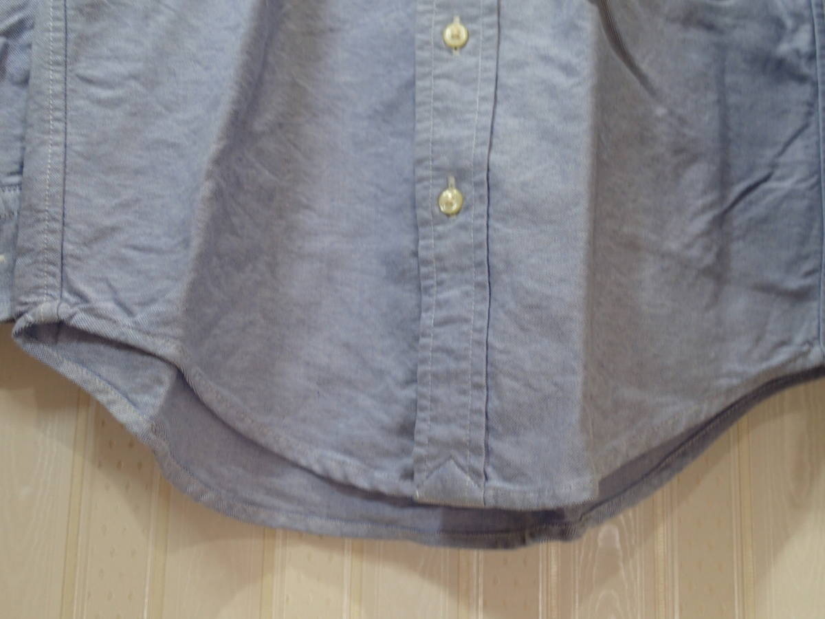 * Ralph Lauren / Ralph Lauren 100.*4T* long sleeve button down shirt ( blue )/ left . Logo embroidery s1869