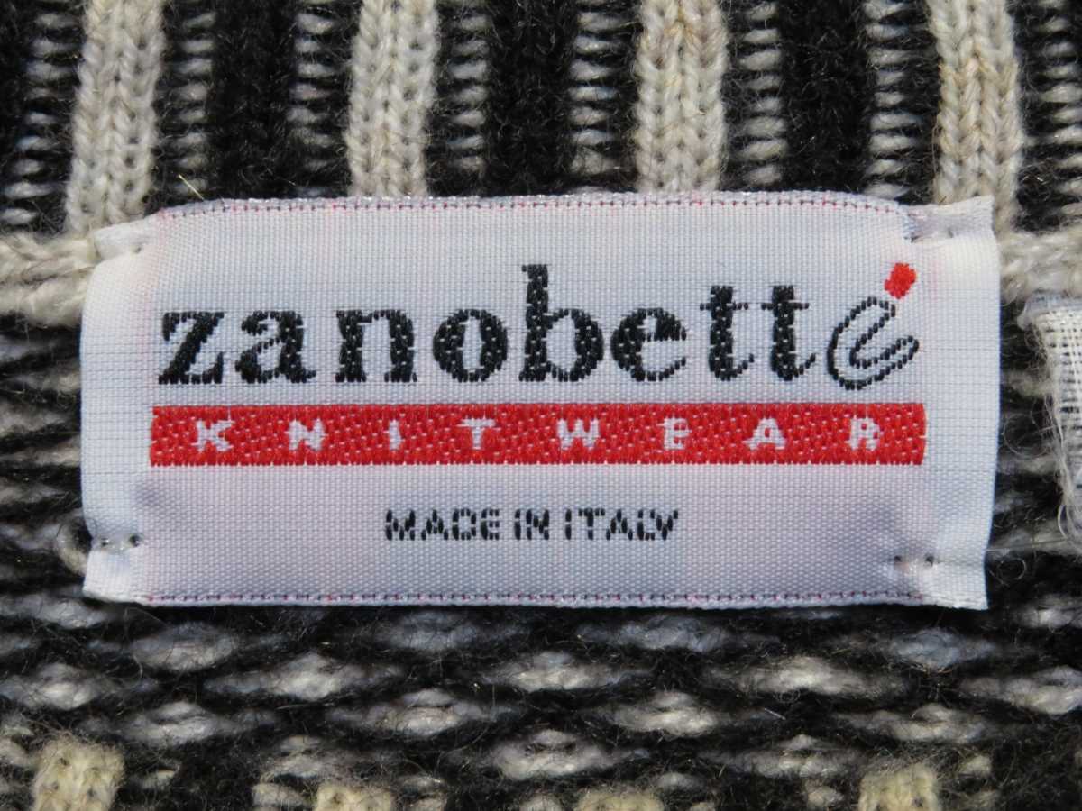 イタリア製(MADE IN ITALY)★高級品【ZANOBETTIザノベッティ】アクリル70%毛30%ニット【セーター】Lサイズ★_画像3