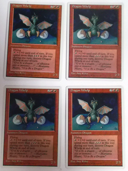 ＭTG英語/4枚セット/Dragon Whelp(チビ?ドラゴン)/第四版/アンコモン