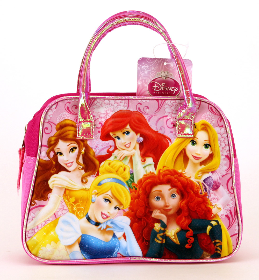 Disney Princess (ディズニー プリンセス) (ベル・アリエル・ラプンツェル・シンデレラ・メリダ) 保冷バッグ ランチバッグ ピンク