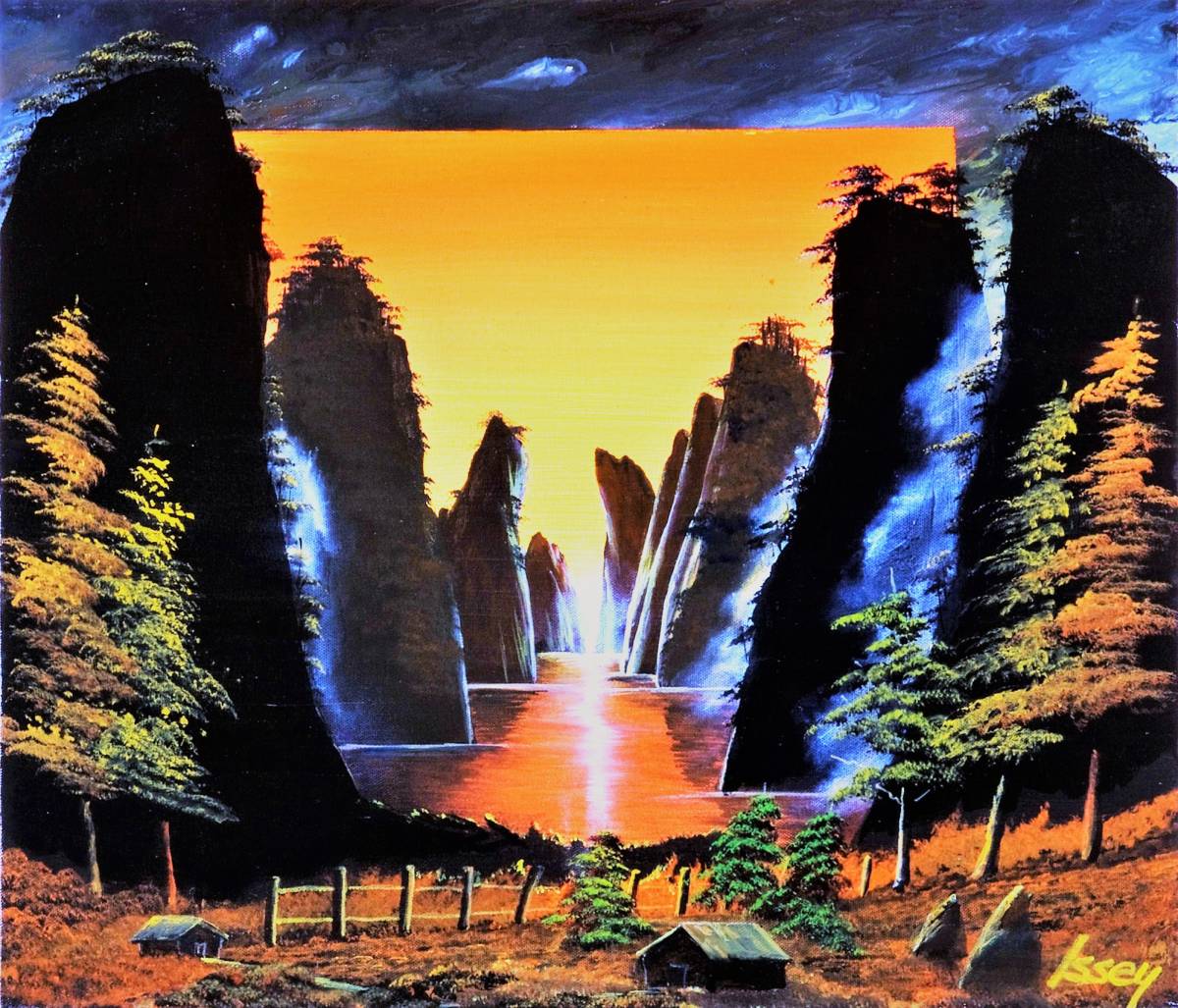 【おまけ付】 桂林の夕焼け５ 自然、風景画