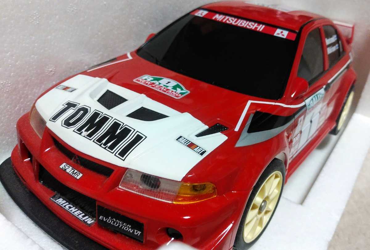 三菱　ランサー　エボリューション　6　ラジコン カー　トミ マキネン　WRC　ラリー　ランエボ　Mitsubishi　LANCER evo rally model car_画像1