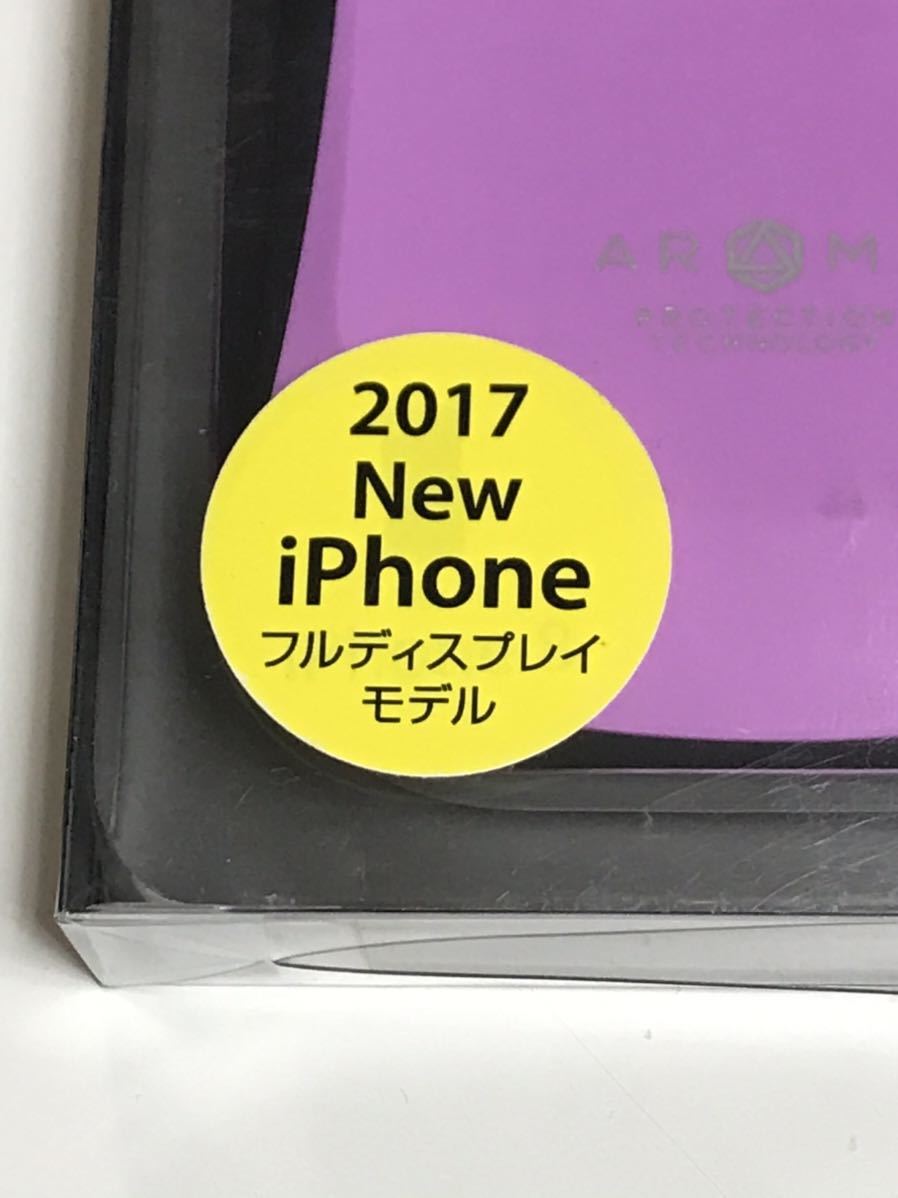 匿名送料込み iPhoneX用 スタイリッシュなデザイン お洒落 カバー ケース パープル 紫 ピンク寄り ARMZ Air-j 未使用品 iPhone10/FV9_画像3