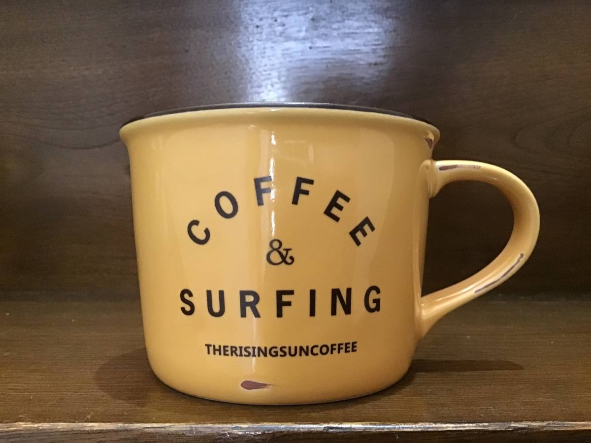 新品未使用品　ライジングサンコーヒー イエローマグカップ　the rising sun coffee 坂口憲二_画像1