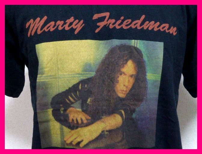 送料無料★マーティ・フリードマン Marty Friedman・TシャツM　黒　MEGADETH メガデス　バンドT