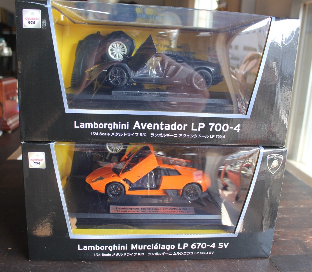 新品 2セット kyosho 京商 1/24 Lamborghini ランボルギーニ アヴェンタドール LP 700-4 ムルシエラゴ LP 670-4 メタルドライブ R/C
