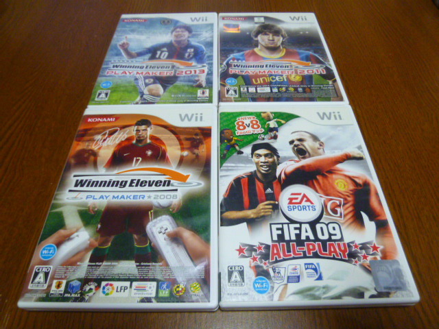 J17【送料無料】Wii　ソフト　セット　ウイニングイレブン　2008　2011　2013　FIFA 09 ALL-PLAY（クリーニング 動作確認済）まとめ