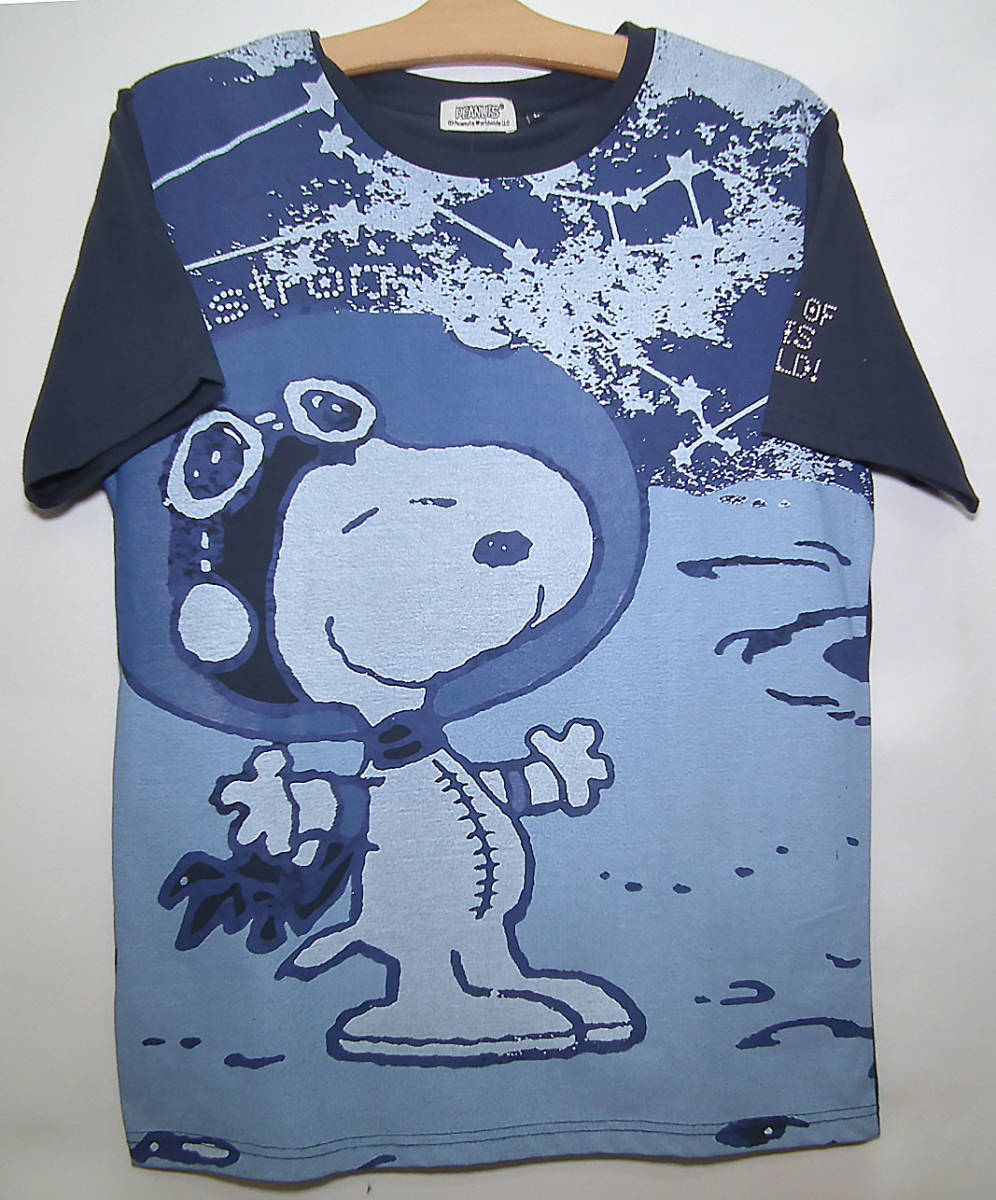 スヌーピー 宇宙飛行士 紺ｌ半袖 Snoopy 月ムーン イラスト キャラクター 売買されたオークション情報 Yahooの商品情報をアーカイブ公開 オークファン Aucfan Com