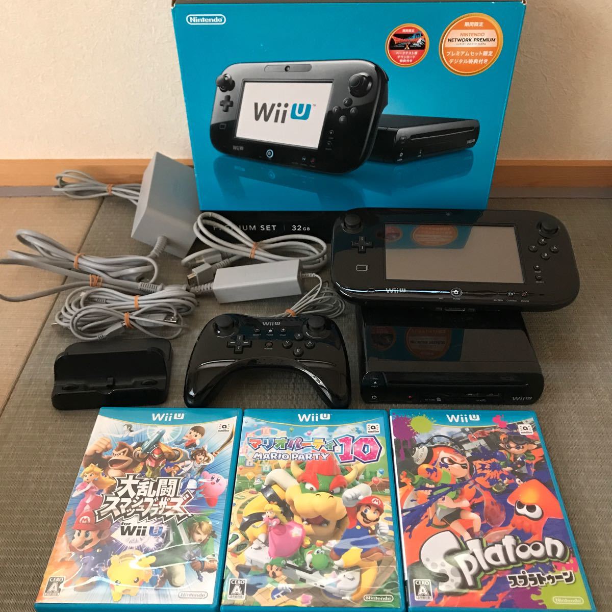 【絶品】テレビゲーム最高の品質の WiiU本体+スプラトゥーン+大乱闘スマッシュブラザーズ