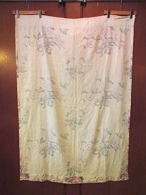  Vintage 40*s50*s*Conso Bestplat floral print curtain 2 point set *201013s8-fbr miscellaneous goods antique fabric cloth cloth print interior flap 