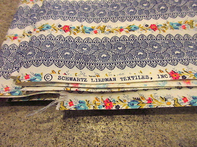  Vintage 70*s*SCHWARTZ LIEBMAN TEXTILES, INC. цветок общий рисунок ткань size 218.5cm×111cm*201026s9-fbr ткань ткань ручная работа 