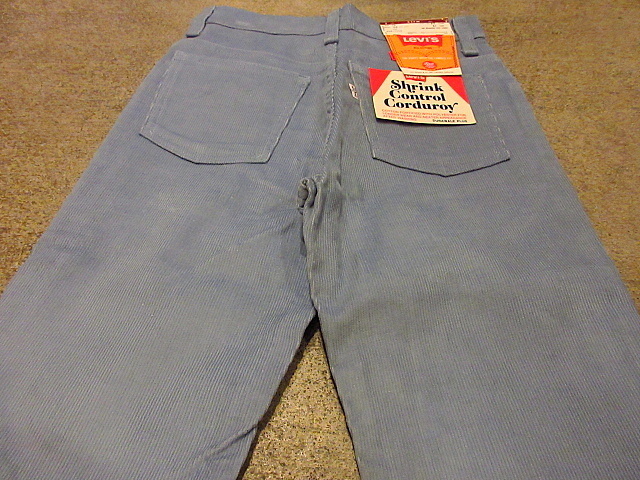 ビンテージ70's●DEADSTOCK Levi’s 446コーデュロイ水色W24●201029f2-k-pnt-ot-W24古着キッズベルボトムフレアパンツリーバイス子供服_画像5