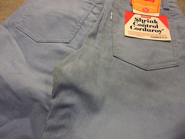 ビンテージ70's●DEADSTOCK Levi’s 446コーデュロイ水色W25●201029f3-k-pnt-ot-W25古着キッズベルボトムフレアパンツリーバイス子供服_画像4