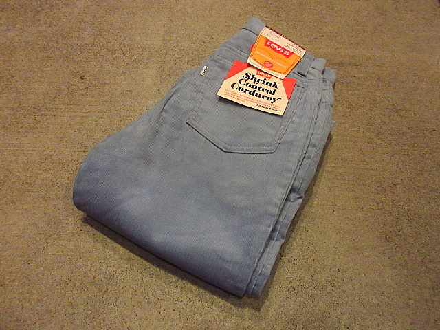 ビンテージ70's●DEADSTOCK Levi’s 446コーデュロイ水色W25●201029f3-k-pnt-ot-W25古着キッズベルボトムフレアパンツリーバイス子供服_画像1