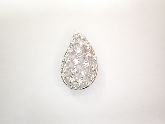  прекрасный товар tasaki Tasaki Shinju Pt900 diamond итого 0.40ct дизайн подвеска с цепью 