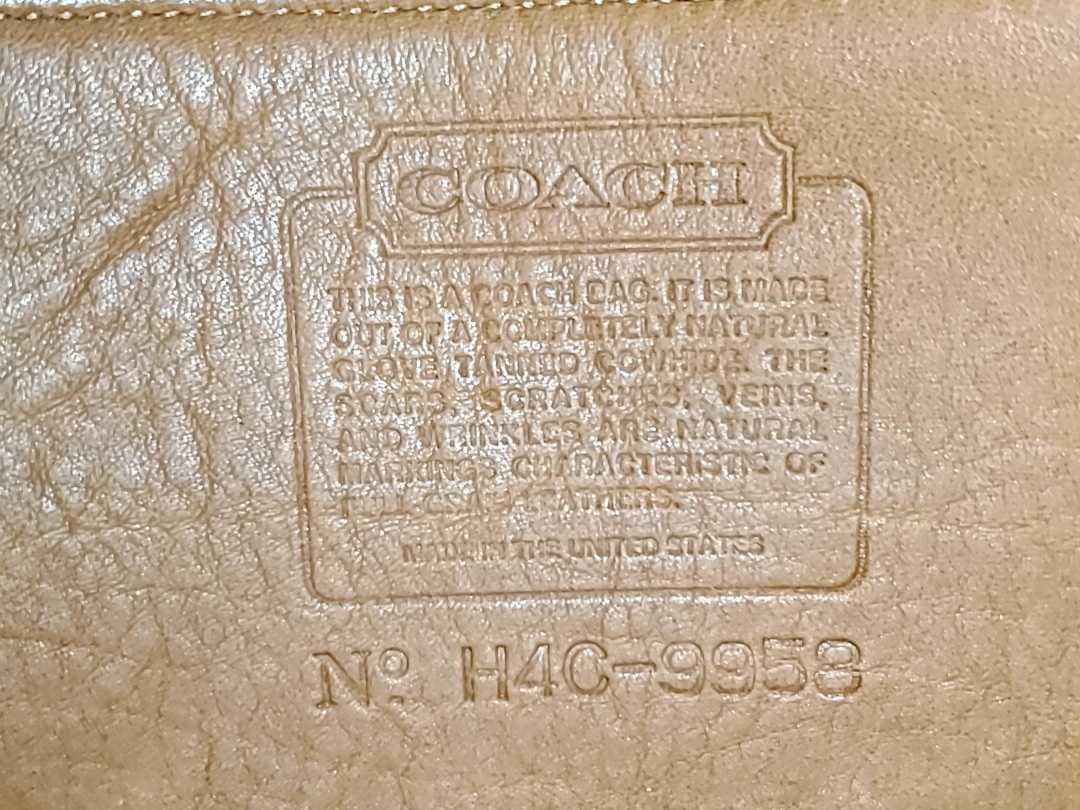 707◆～90s USA製 オールドコーチ OLD COACH ハンドバッグ No.H4C-9958 濃茶 ブラウン レザー 本革 アメリカ製 中古  USED