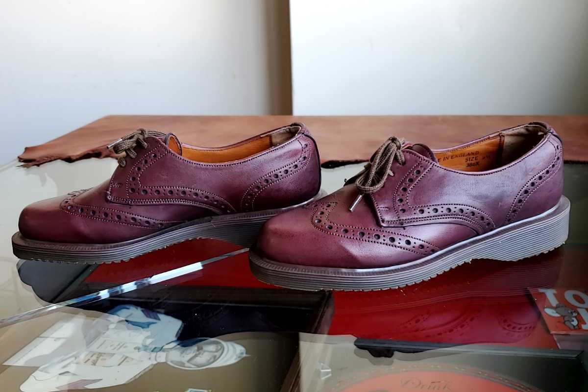 619◆英国製 REGAL British Collection ウイングチップシューズ UK2.5/21.5-22㎝位 ドクターマーチン Dr.Martens ボルドー USED 中古