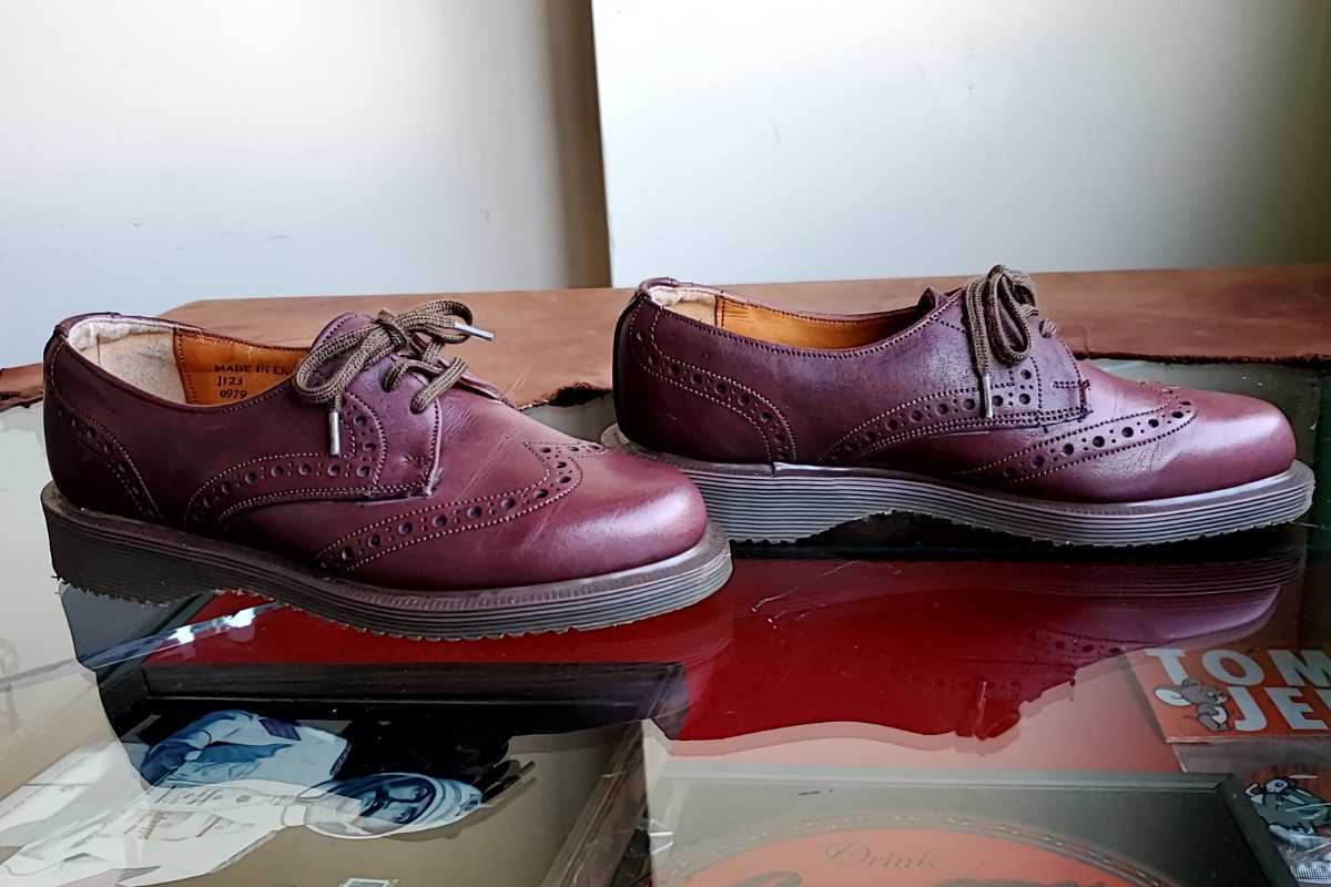 619◆英国製 REGAL British Collection ウイングチップシューズ UK2.5/21.5-22㎝位 ドクターマーチン Dr.Martens ボルドー USED 中古