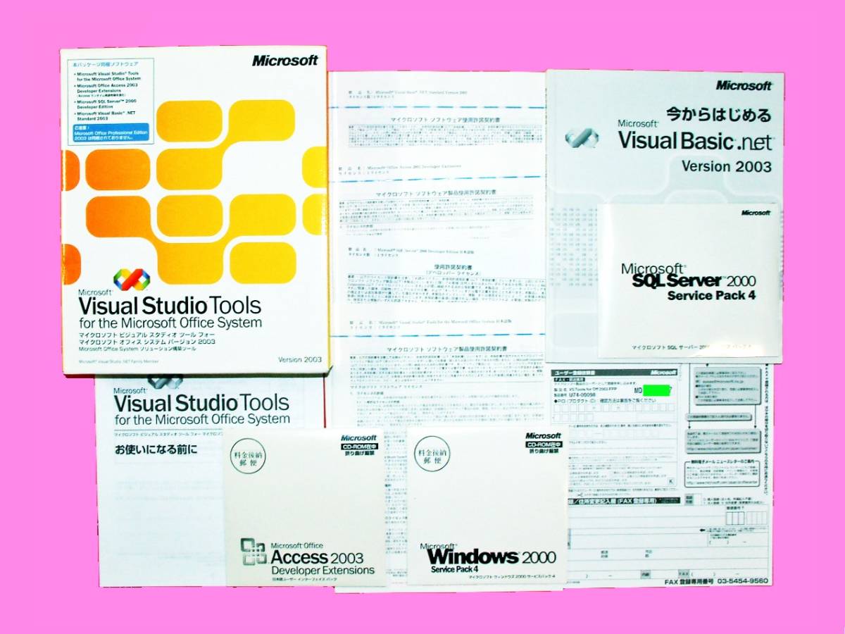【91】 Microsoft Visual Studio Tools for Office System 2003 オフィス アプリケーション開発 ビジュアル スタジオ ツール 4988648152045