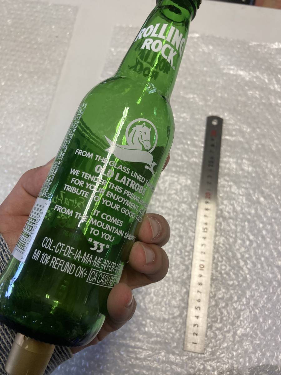 ☆B.B-ART☆　ROLLING ROCK 瓶　本物　サーバーノブ　コレクション　シフトノブにはお勧めしません_画像3