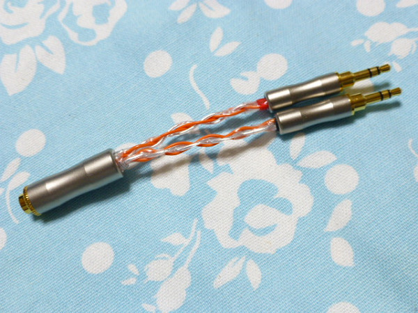 4.4mm5極 (メス) → 3.5mm×2 PHA-3 SU-AX01 TA-ZH1ES 変換ケーブル オーグライン+pt撚り線 + ALO SXC Cryo 24awg 八芯 トープラ販売_画像1