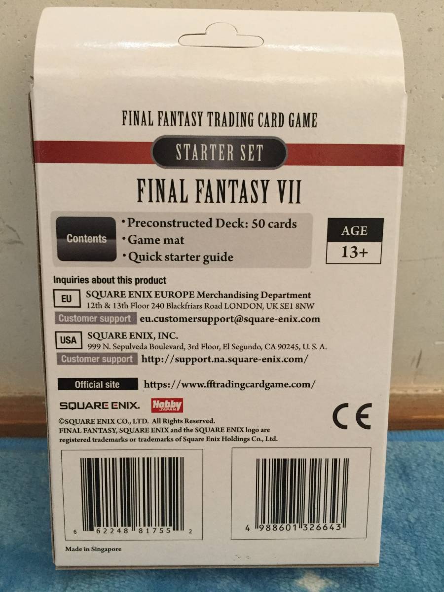 ファイナルファンタジー7　トレーディングカードゲーム　スターターセット　デッキ　クラウド　TCG　英語版　FINAL FANTASY VII_画像3