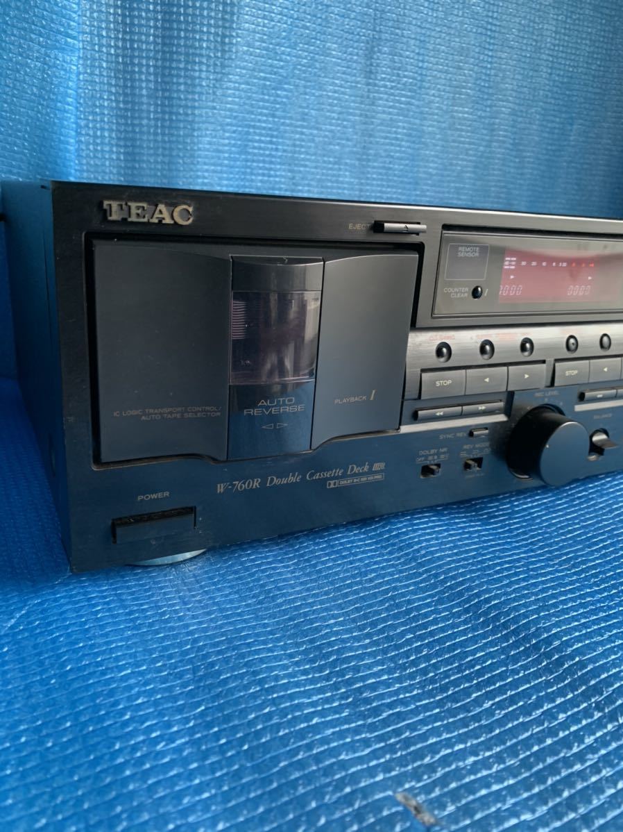 TEAC ティアック　ダブルカセットデッキ　W-760R オートリバースWカセットデッキ 中古 通電確認のみ　ジャンク扱い_画像2