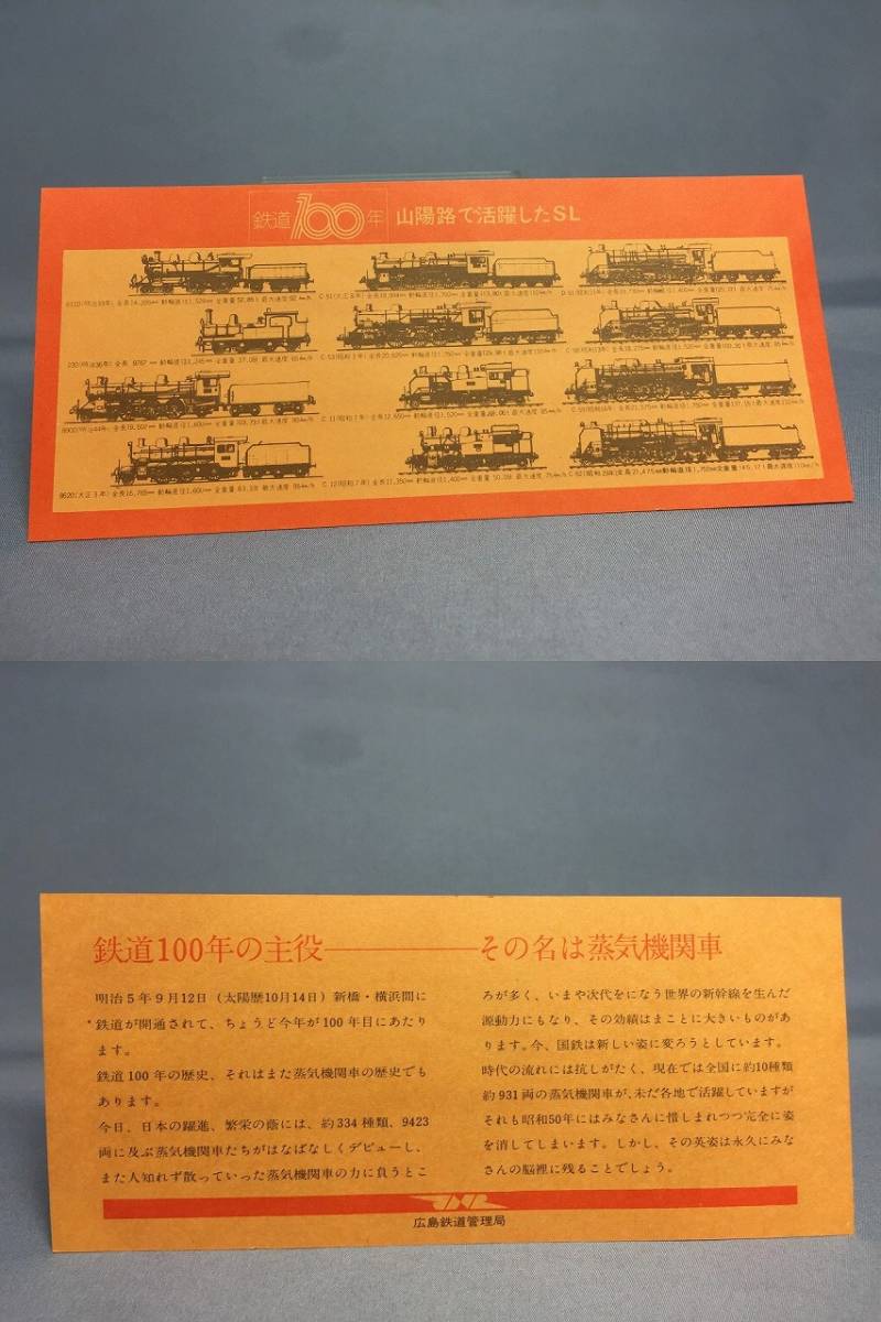 鉄道100年　世紀の蒸気機関車展　記念券　５枚セット　1972年　【K7-01】_画像3