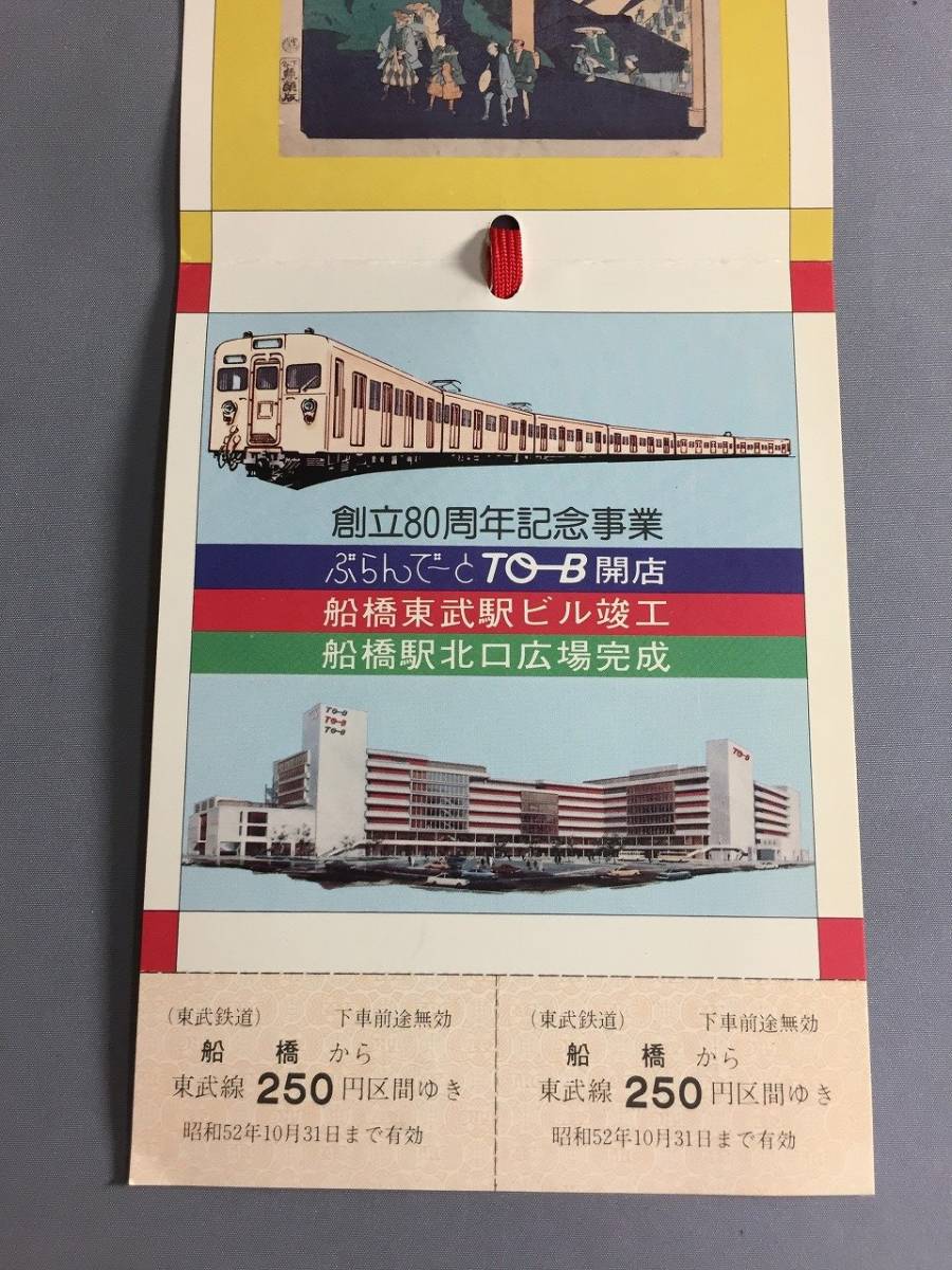 東武鉄道　創立80周年記念乗車券　1977年　【Y-06-2077】_画像3