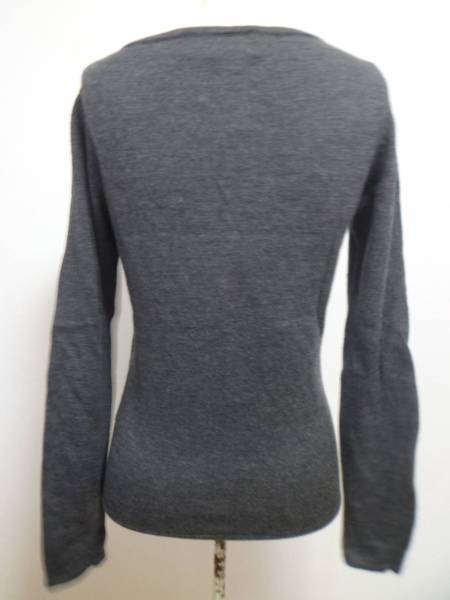 NATURAL BEAUTY BASIC/ Natural Beauty Basic * gray V neck simple knitted M/ long sleeve /410