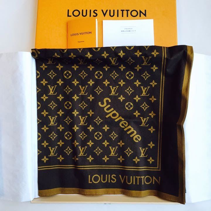 Louis Vuitton × Supreme Monogram Bandana ルイヴィトン シュプリーム モノグラム バンダナ 大阪ヒルトンプラザ店購入_画像1