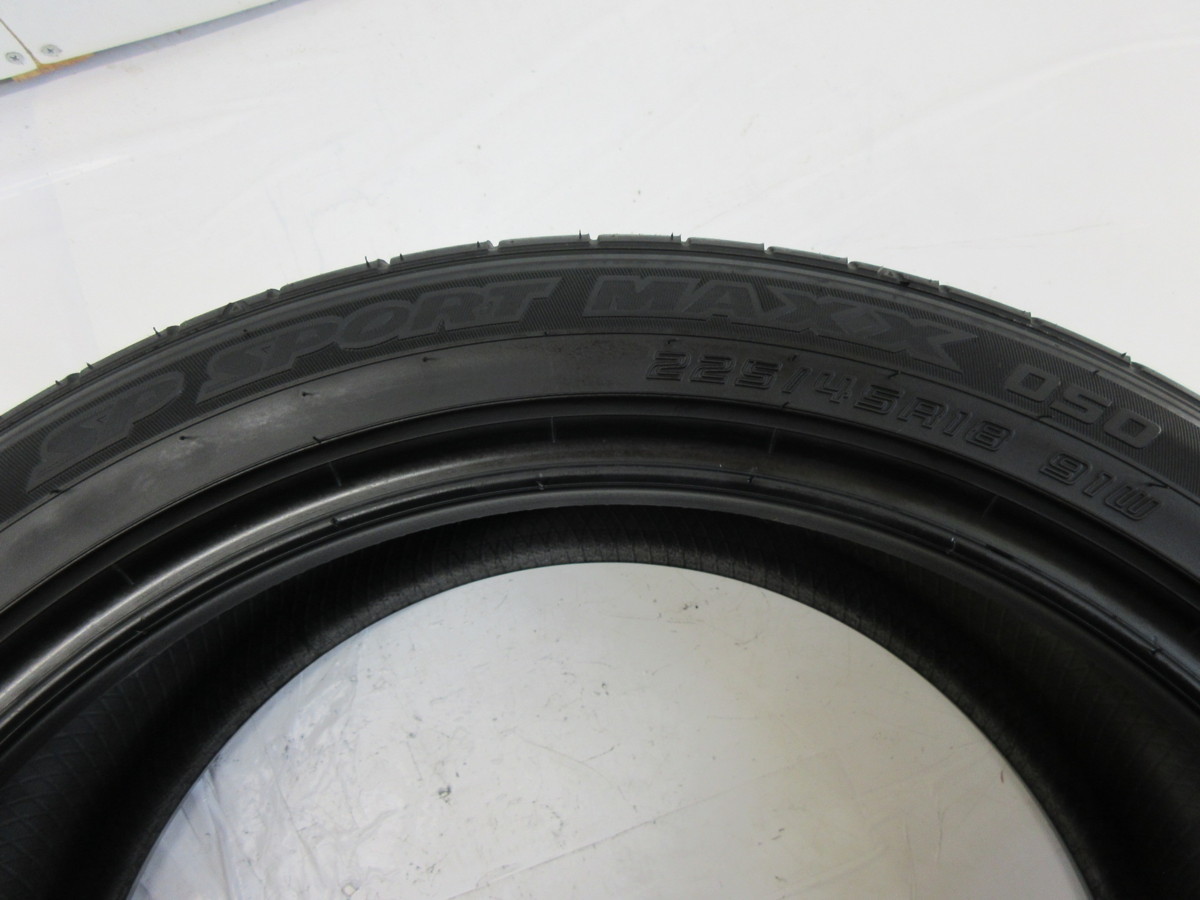 ■中古タイヤ■　225/45R18 91W DUNLOP SP SPORT MAXX050 クラウン オデッセイ レガシィ 18インチ 夏タイヤ セット 激安 送料無料 R957_SP SPORT MAXX 050