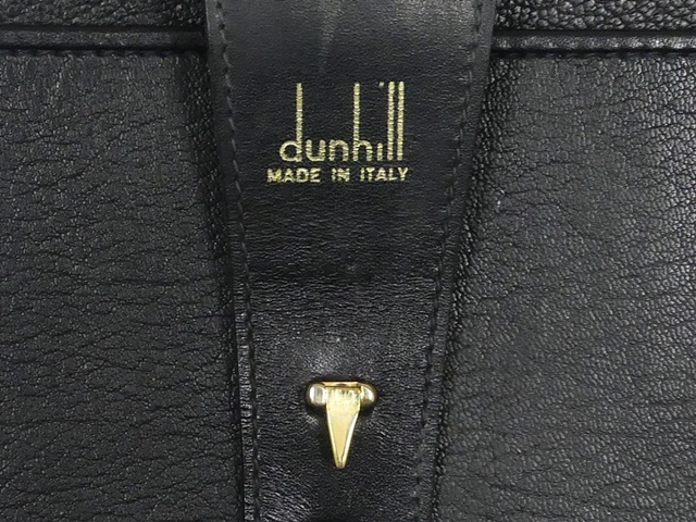  prompt decision * Italy made dunhill* leather attache case Dunhill men's black original leather business bag real leather traveling bag key attaching business trip bag Vintage 