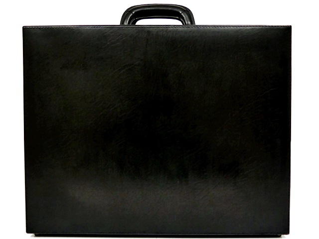  prompt decision * Italy made BALLY* leather attache case Bally men's black original leather business bag real leather trunk traveling bag key attaching hard business trip 