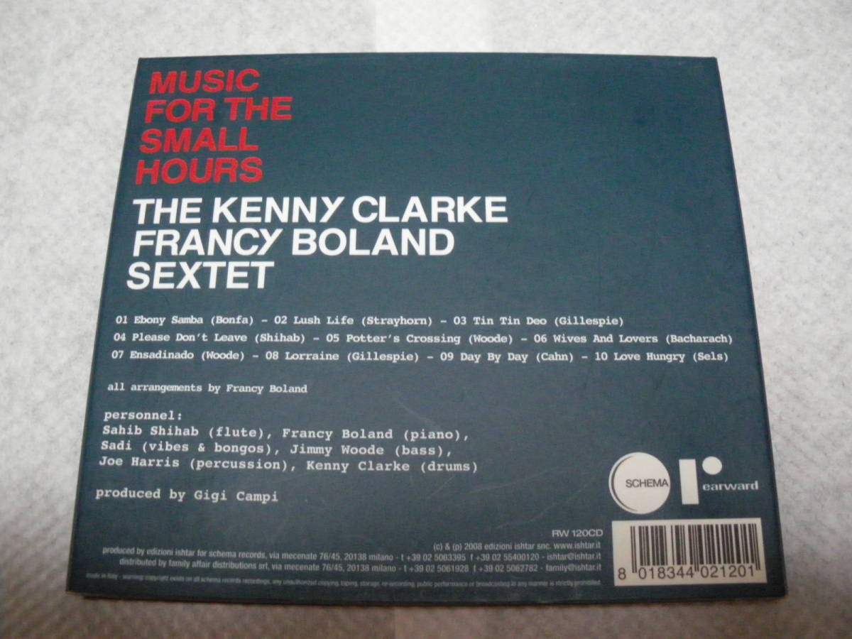 CD]Kenny Clarke Francy Boland Sextet ケニー・クラーク.フランシー・ボラン・セクステット/ Music for the small hours/SAHIB SHIHAB_画像3