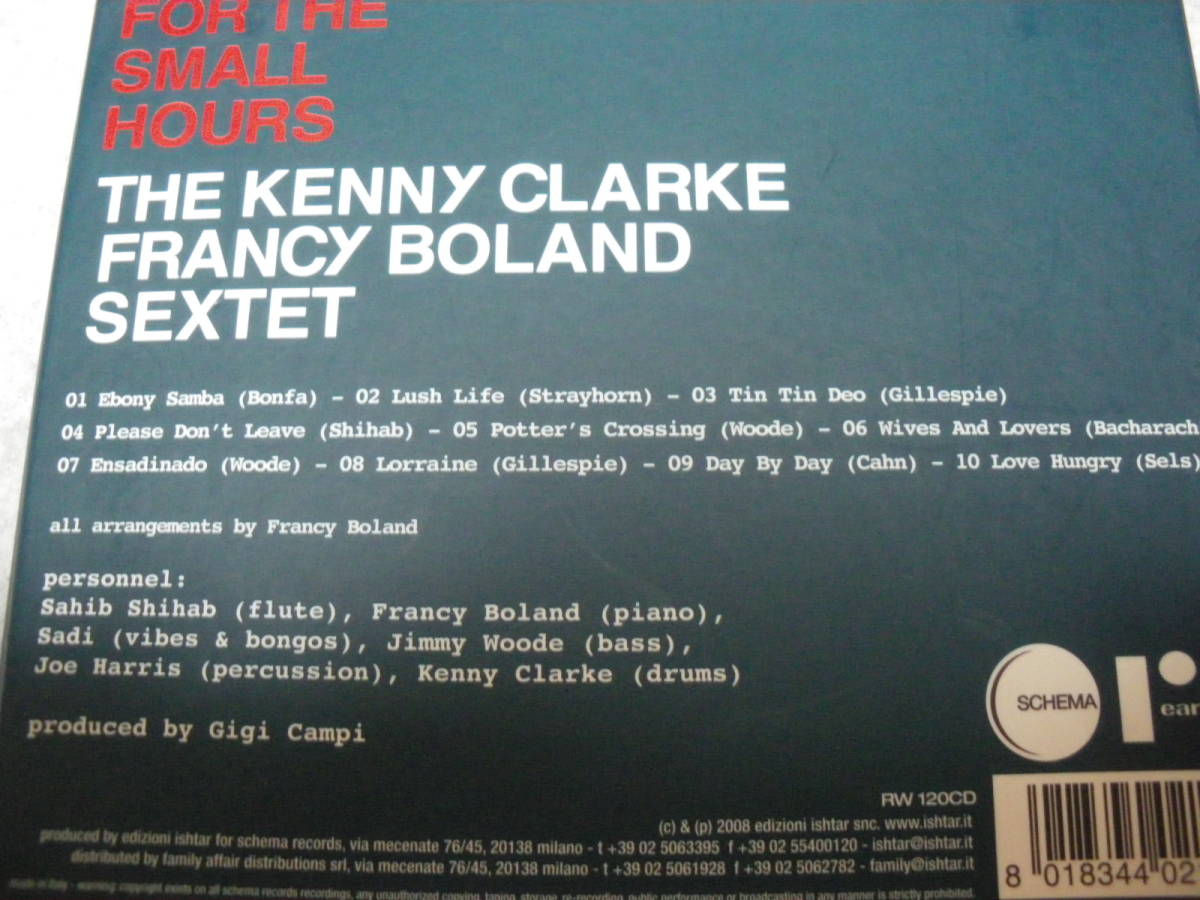 CD]Kenny Clarke Francy Boland Sextet ケニー・クラーク.フランシー・ボラン・セクステット/ Music for the small hours/SAHIB SHIHAB_画像4